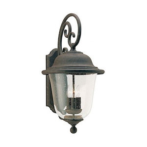 Three Light Outdoor Wall Fixture in Traditional Style-12.25 Inch wide by 23.5 Inch high - 12539
