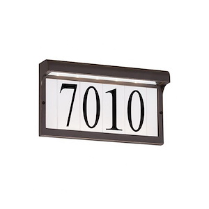 2W 1 LED Outdoor Address Light in Transitional Style-12.25 Inch wide by 6.88 Inch high