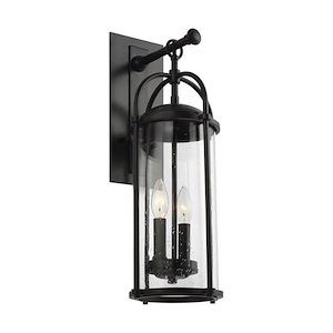 Dakota-Outdoor Wall Lantern Steel Approved for Wet Locations in Transitional Style-7.63 Inch Wide by 20.63 Inch High - 1276565