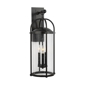 Dakota-Outdoor Wall Lantern Steel Approved for Wet Locations in Transitional Style-9.5 Inch Wide by 24.75 Inch High - 1276627