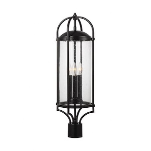 Dakota-Three Light Outdoor Post/Pier Lantern in Transitional Style-9.5 Inch Wide by 28.13 Inch High - 1276525