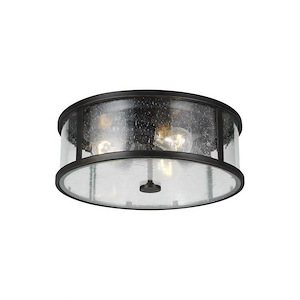 Dakota-Three Light Flush Mount in Transitional Style-14 Inch Wide by 4.88 Inch High - 1276550