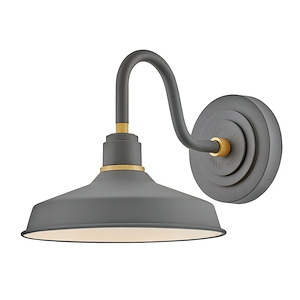 Foundry Classic - 14W 1 LED Outdoor Small Gooseneck Barn Light Wall Mount In Traditional Style-9.5 Inches Tall and 9.25 Inches Wide - 1278091