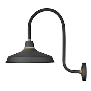 Foundry Classic - 1 Light Large Outdoor Tall Gooseneck Barn Light - Traditional and Industrial Style - 16 Inch Wide by 23.75 Inch High - 820198