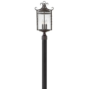 Casa - 3 Light Large Outdoor Post Top or Pier Mount Lantern in Rustic Style - 12 Inches Wide by 23.75 Inches High - 755631