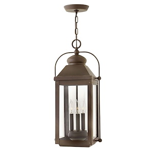 Anchorage - 3 Light Large Outdoor Hanging Lantern in Traditional Style - 11 Inches Wide by 23.75 Inches High - 758824