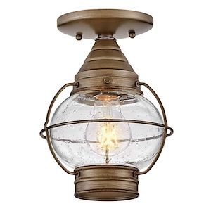 Cape Cod - 1 Light Small Outdoor Flush Mount in Traditional-Coastal Style - 7 Inches Wide by 9 Inches High - 759010