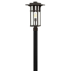 Manhattan - 1 Light Large Outdoor Post Top or Pier Mount Lantern in Craftsman Style - 11.25 Inches Wide by 21.5 Inches High - 1333417