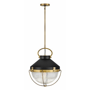 Crew - 1 Light Medium Pendant in Coastal-Industrial Style - 16 Inches Wide by 19.75 Inches High - 875682