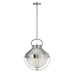 Crew - 1 Light Medium Pendant in Coastal-Industrial Style - 16 Inches Wide by 19.75 Inches High - 875682