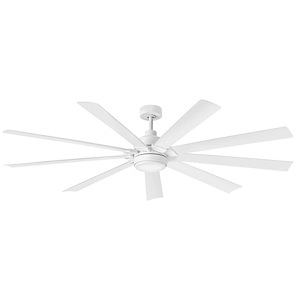 Turbine - 9 Blade Ceiling Fan with Light Kit-17.5 Inches Tall and 80 Inches Wide - 1338752