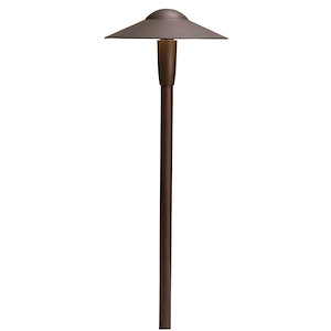 4.3W 3 LED Dome Path Light - with Utilitarian inspirations - 22 inches tall by 8.25 inches wide