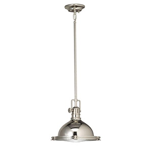 1 light Pendant - with Vintage Industrial inspirations - 11 inches tall by 11.75 inches wide - 109400