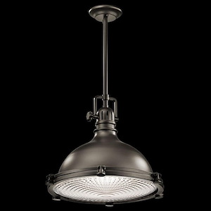 Hatteras Bay - 1 light Pendant - with Vintage Industrial inspirations - 19.5 inches tall by 23.75 inches wide - 409312