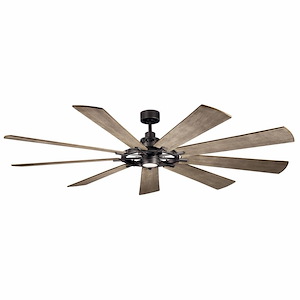 Gentry XL - Ceiling Fan with Light Kit - with Lodge/Country/Rustic inspirations - 16.5 inches tall by 85 inches wide