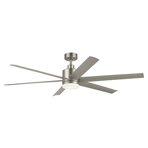 Loa - 6 Blade Ceiling Fan with Light Kit-15 Inch Tall and 65 Inch Wide