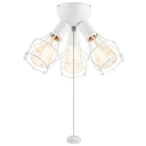 Industrial - 4W 3 LED Ceiling Fan Light Kit - with Utilitarian inspirations - 6.75 inches tall by 10.25 inches wide - 938558