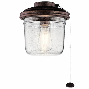 Yorke - 7W 1 LED Ceiling Fan Light Kit - 9 inches tall by 8.5 inches wide - 735196