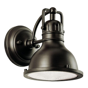 Hatteras Bay - 1 Light Small Outdoor Wall Lantern - With Vintage Industrial Inspirations - 8 Inches Tall By 6.5 Inches Wide - 391817