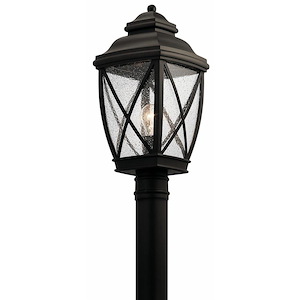 Freeport Coastal Elements LED 21 inch Oil Rubbed Bronze Outdoor Post Mount  Lantern, Low Voltage