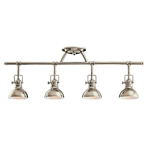 4 light Fixed Rail - with Vintage Industrial inspirations - 11.25 inches tall by 5.5 inches wide - 211020