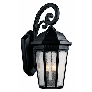 Courtyard - 3 light Outdoor X-Large Wall Mount - with Traditional inspirations - 26.5 inches tall by 12.25 inches wide