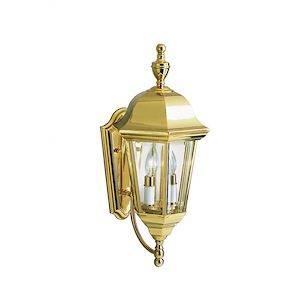 Lifebrite - 2 Light Outdoor Wall Bracket - With Traditional Inspirations - 19.75 Inches Tall By 9.25 Inches Wide - 21229