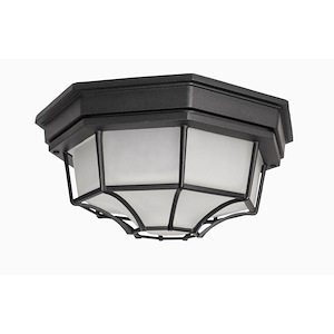 Crown Hill-Two Light Outdoor Flush Mount in Early American style-10.75 Inches wide by 4.75 inches high