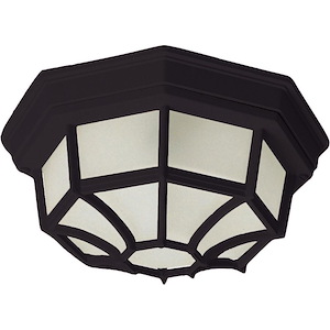 Crown Hill-Two Light Outdoor Flush Mount in Early American style-10.75 Inches wide by 4.75 inches high
