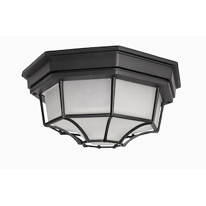 Crown Hill-Two Light Outdoor Flush Mount in Early American style-10.75 Inches wide by 4.75 inches high - 1090256