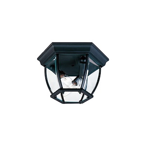 Crown Hill-Three Light Outdoor Flush Mount in Early American style-11 Inches wide by 6.5 inches high - 214103
