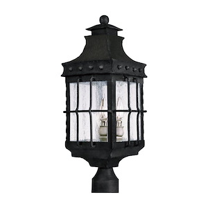 Nantucket-3 Light Outdoor Pole/Post Mount in Early American style-8.5 Inches wide by 22.5 inches high