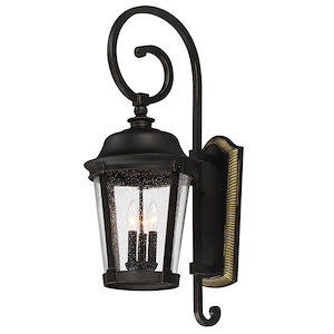 Dover DC-3 Light Outdoor Wall Lantern in Mediterranean style-12 Inches wide by 31.5 inches high