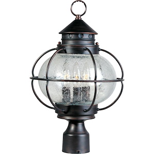 Portsmouth-Three Light Outdoor Pole/Post Mount in Early American style-12 Inches wide by 16 inches high - 1213748