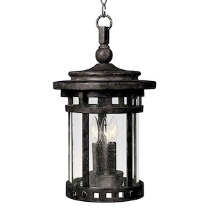 Santa Barbara DC-Three Light Outdoor Hanging Lantern in
