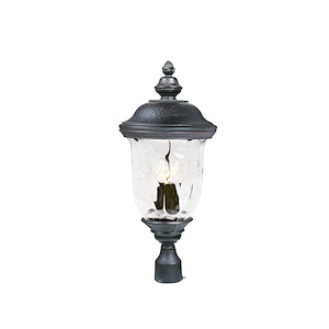 Carriage House DC-Three Light Outdoor Pole/Post Mount in Early American style-12.5 Inches wide by 26.5 inches high