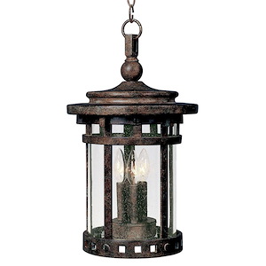 Santa Barbara VX-Three Light Outdoor Hanging Lantern in made with Vivex Material for Coastal Environments - 168614