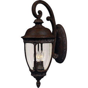 Knob Hill VX-Three Light Outdoor Wall Mount in European style made with Vivex Material for Coastal Environments - 168694