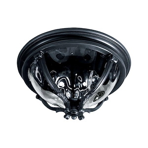 Camden VX-3 Light Outdoor Flush Mount in Early American style made with Vivex Material for Coastal Environments