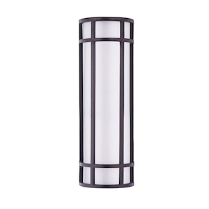Moon Ray-Outdoor Wall Lantern Stainless Steel/Opal Acrylic-6 Inches wide by 18 inches high - 549699