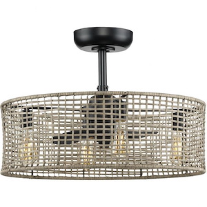 Belva - 25.25 Inch 3 Blade Ceiling Fan with Light Kit