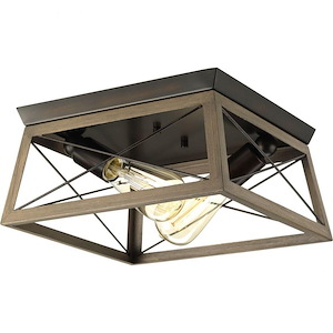 Briarwood - 2 Light Flush Mount in Coastal style - 12 Inches wide by 6 Inches high - 621225