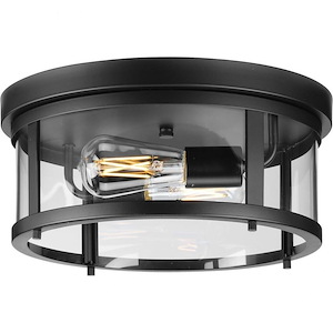 Gunther - 2 Light Outdoor Flush Mount In Farmhouse Style-5.75 Inches Tall and 12.63 Inches Wide - 1283977