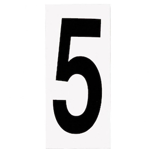 Address Light Numbers - Number 5 - 2.25 Inches wide by 5 Inches high