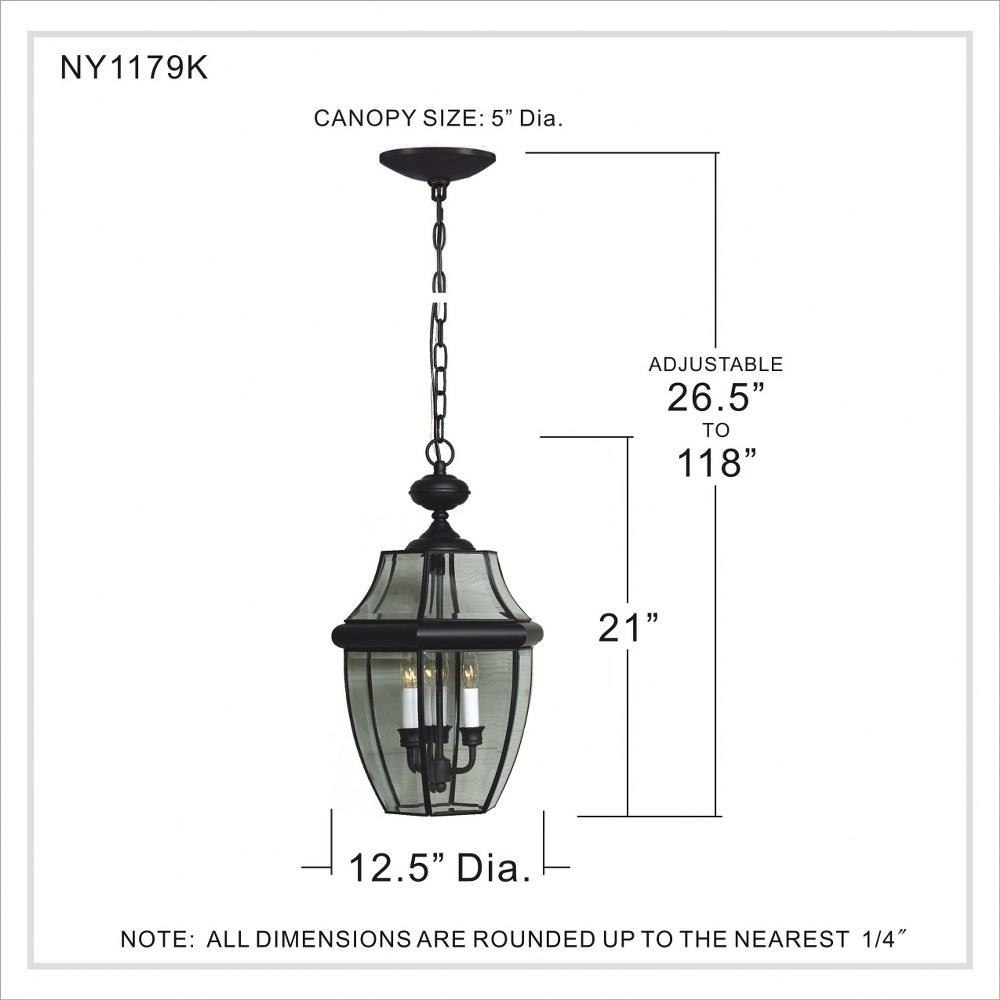 【おまけ付】 Quoizel Lighting - NY1179Z - Newbury - 3 Light Large Hanging 財布・ケース・小物入れ