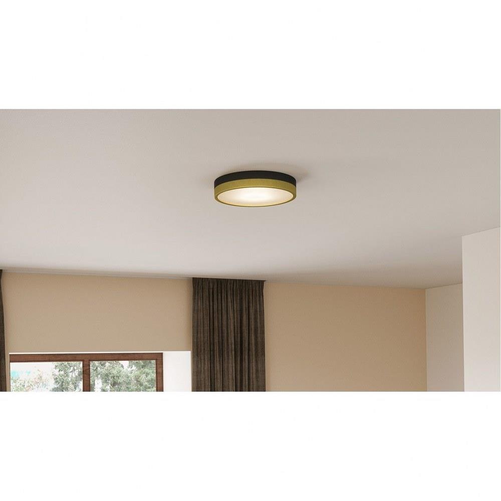 Quoizel WLN1611MBKW Weldin LED 11 inch Matte Black White Flush Mount  Ceiling Light