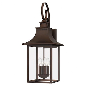 Chancellor - 4 Light Outdoor Wall Lantern In Traditional Style-28 Inches Tall and 12 Inches Wide - 1097591
