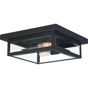 Westover 2-Light Outdoor Flush Mount - 4 Inches Tall and 12 Inches Square - 821545