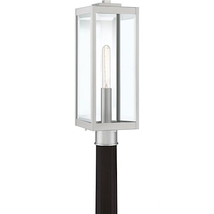 Westover 1-Light Outdoor Post Lantern in Transitional Style 20.5 Inches Tall and 7 Inches Wide
