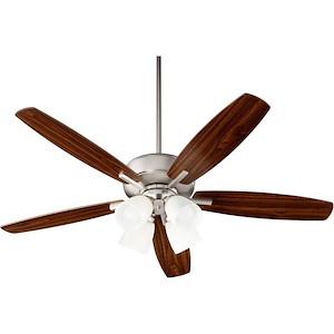 Breeze - 5 Blade Ceiling Fan in Quorum Home Collection style - 52 inches wide by 16.75 inches high - 882645